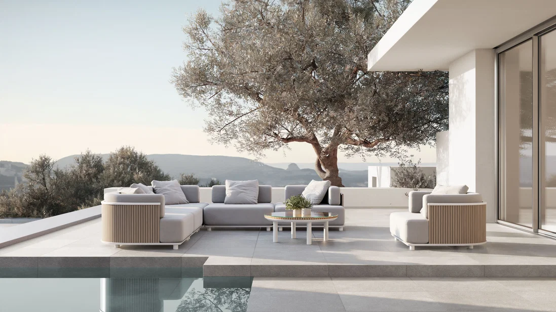 Venkovní lounge set ve stylovém designu